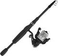Zebco 33 Spinning Reel and Telescopic Fishing Rod Combo - Portable