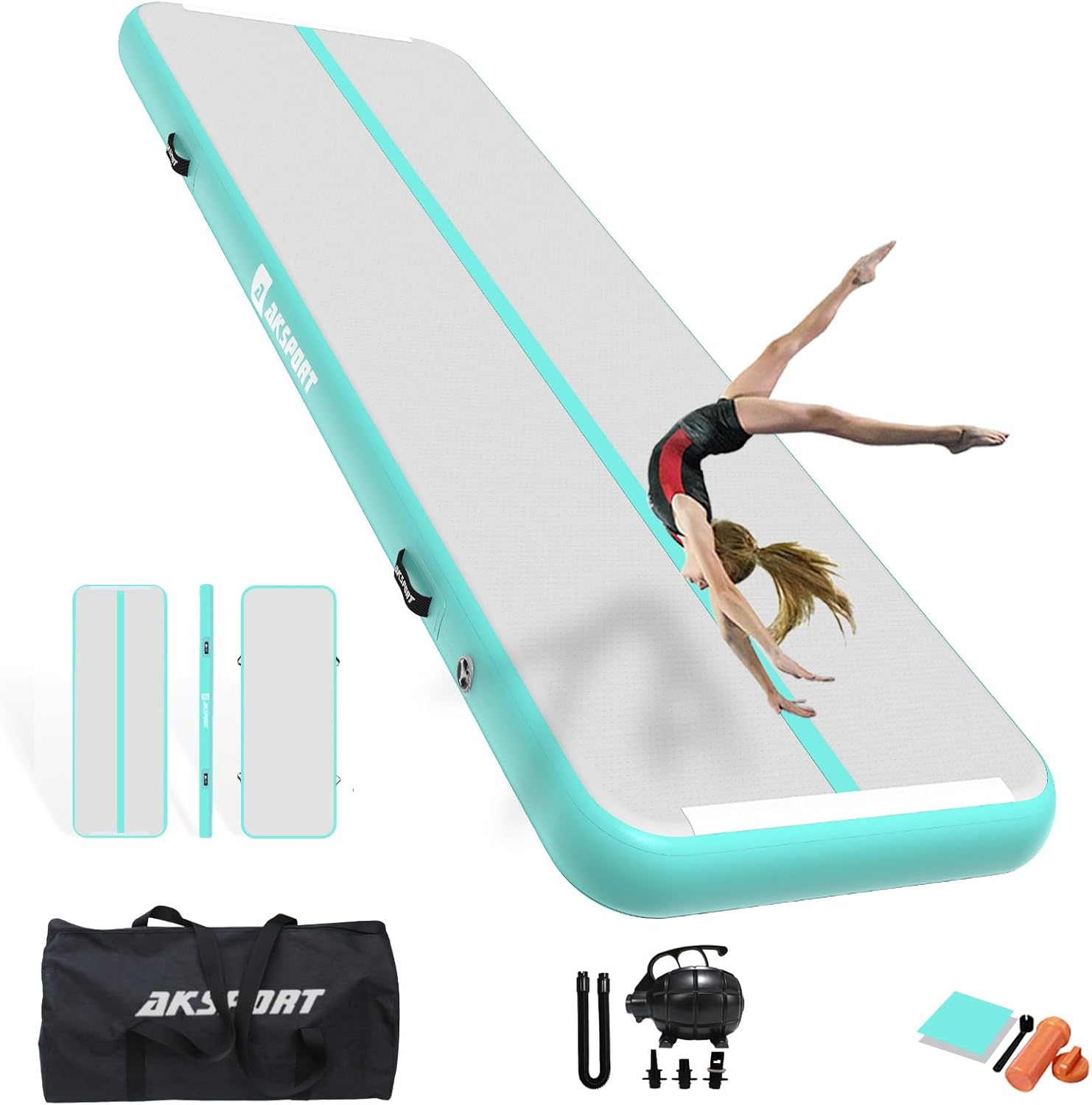Inflatable Gymnastics Mat with Air Pump - Ultimate Home Workout
