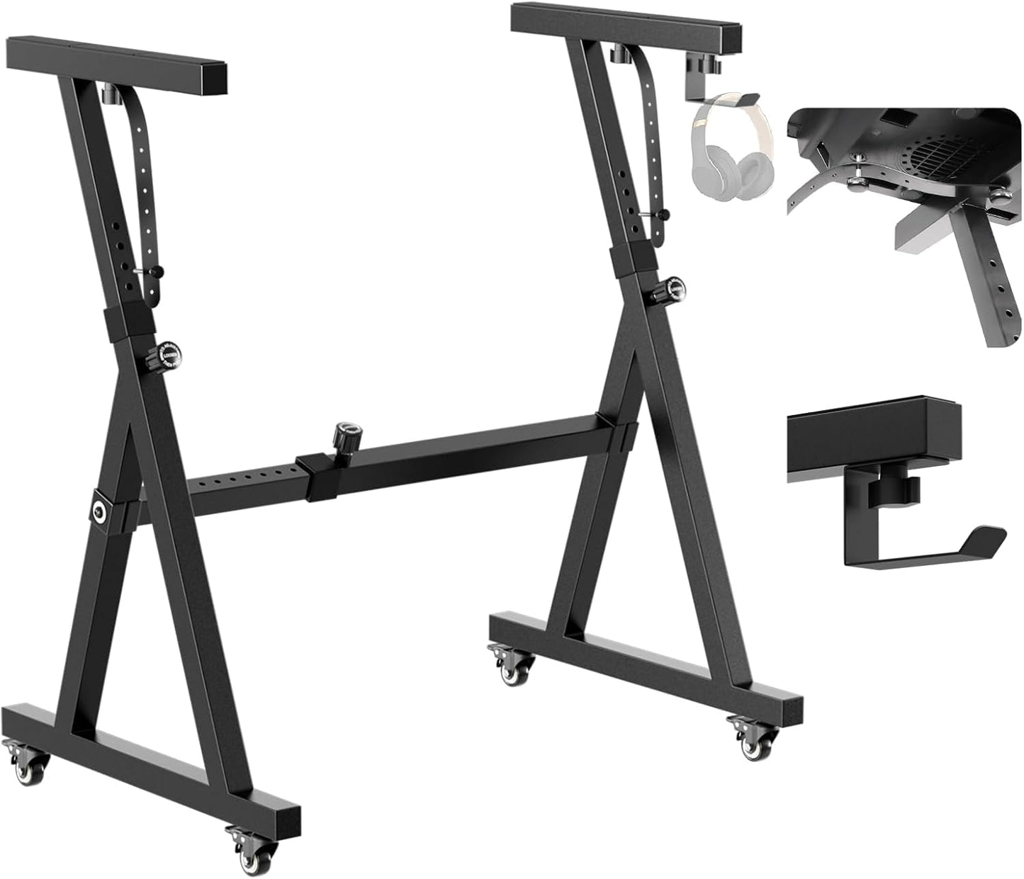 Adjustable Z Style Keyboard Stand with Wheels for All Key Sizes