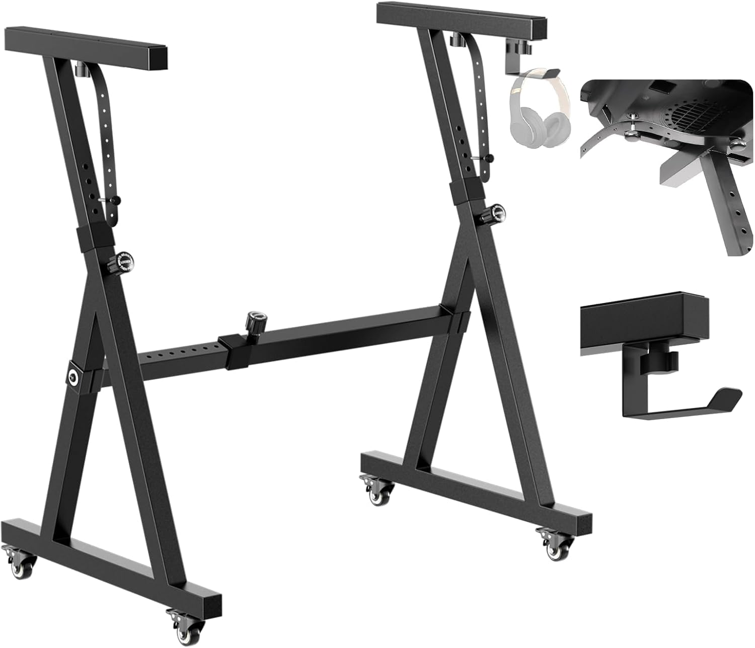 Adjustable Z Style Keyboard Stand with Wheels for All Key Sizes