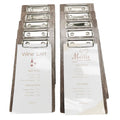 Wood Check Presenter 10-Pack Gray Wood - Slim Server Books