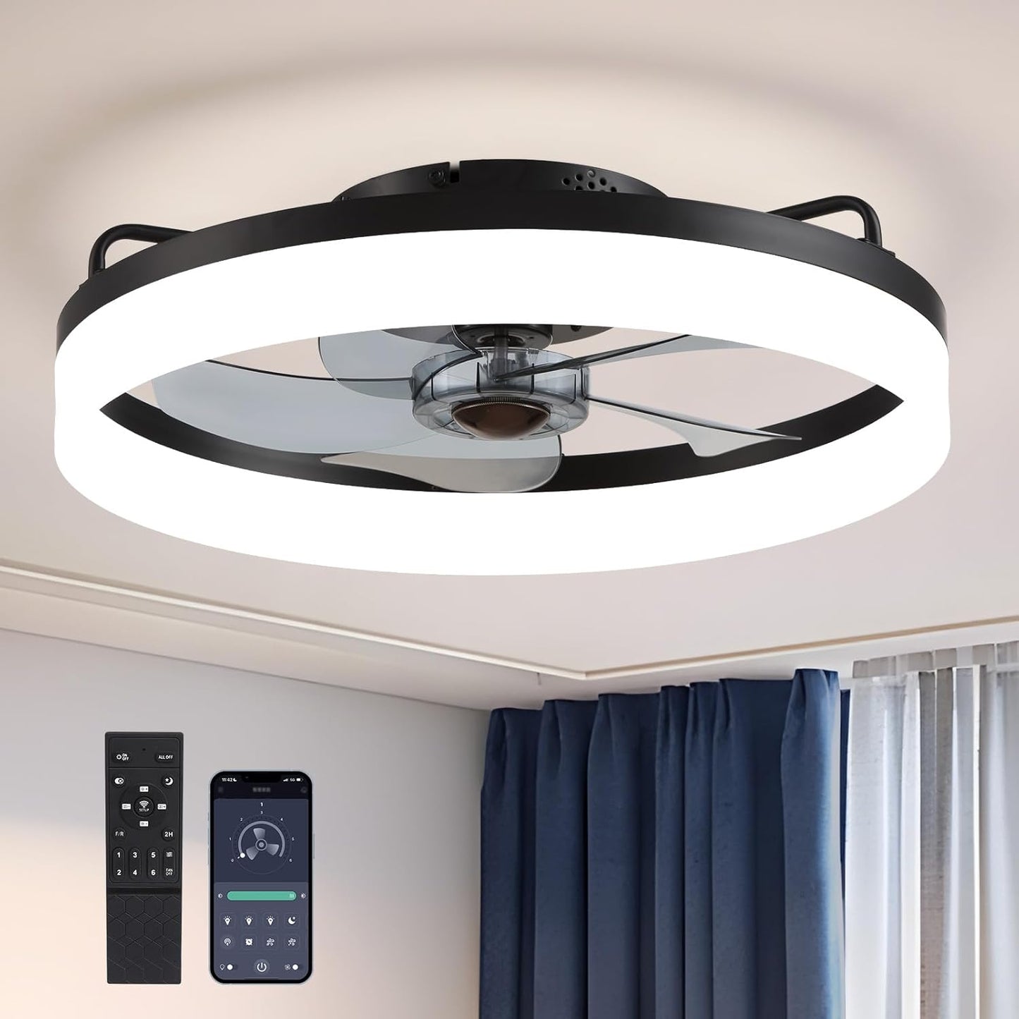 Ceiling Fans with Lights and Remote for Modern Home Decor
