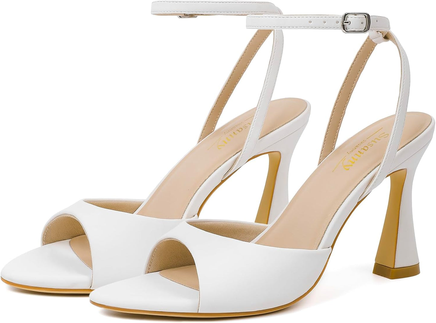 Susanny High Heels for Women Strappy Chunky Block Heels