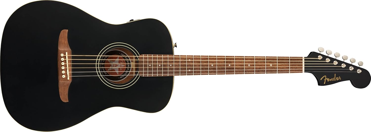 Fender Joe Strummer Campfire Acoustic Guitar - Matte Black, 2-Year Warranty