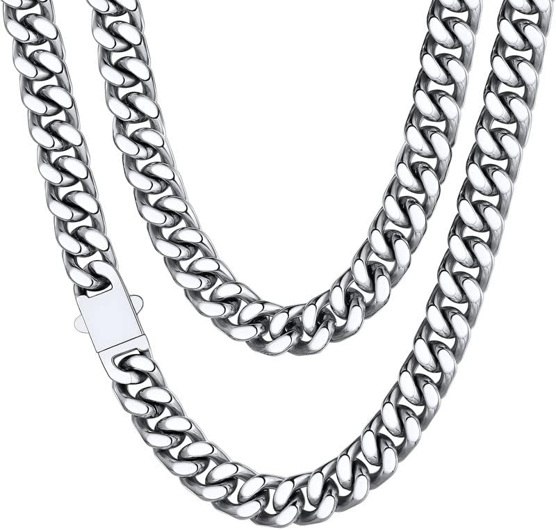 ChainsHouse Stainless Steel Mens Cuban Link Chain Necklace Gift