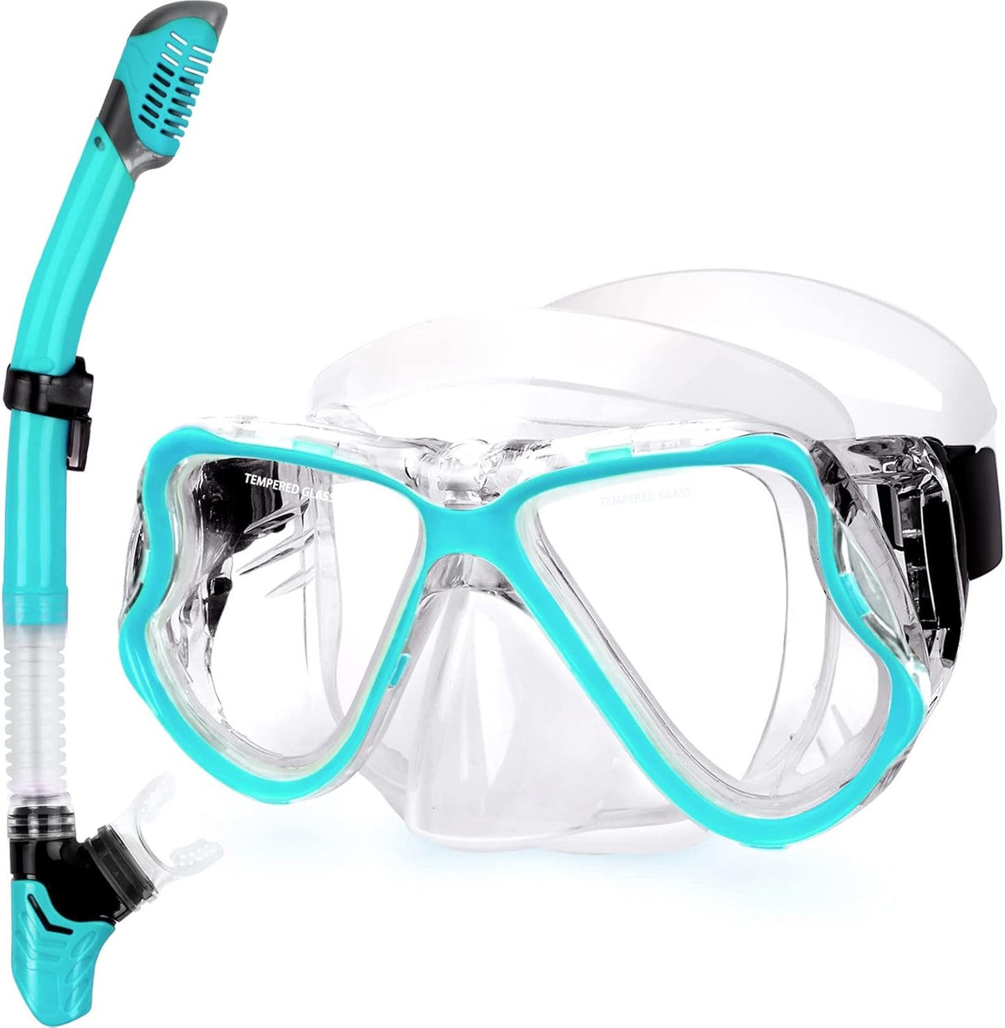 Greatever Dry Snorkel Set with Panoramic View and Anti-Fog Mask