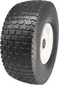 Flat Free 15x6.00-6 Lawn Mower Tire and Wheel Assembly - No Flats