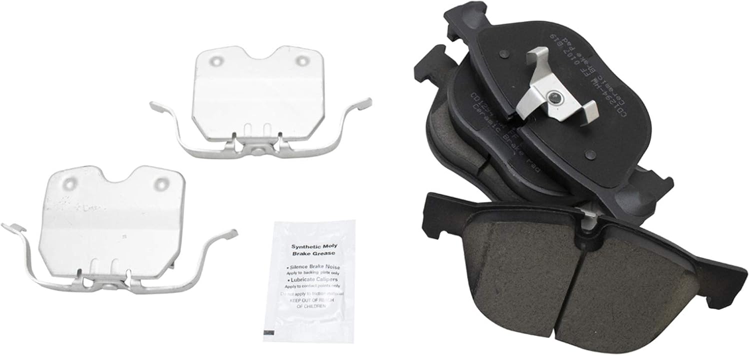 TRQ Front Brake Pads Ceramic for 2007-2018 BMW X5 & 2008-2019 X6