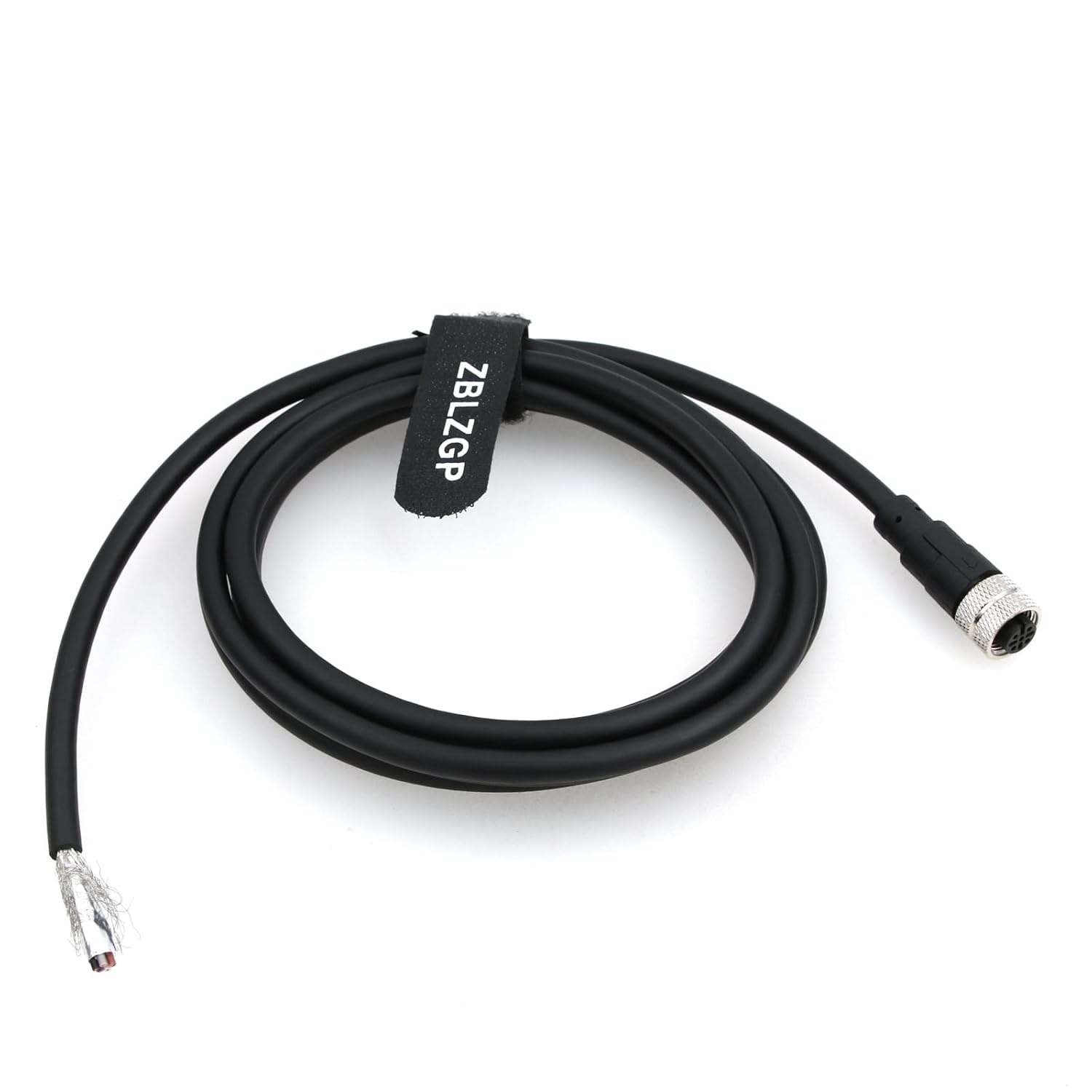 M12 5-Pin A-Coded Female to Wire Cable for High-Pressure Washdown