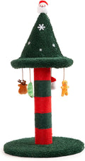 Cat Scratching Post with 4 Hanging Plush Toy - Holiday Tree Scratcher