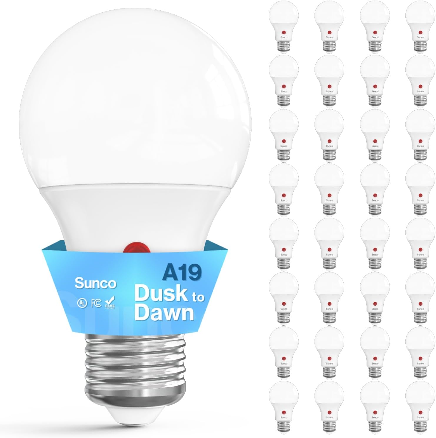 Dusk to Dawn LED Outdoor Light Bulb A19 with Photocell Sensor