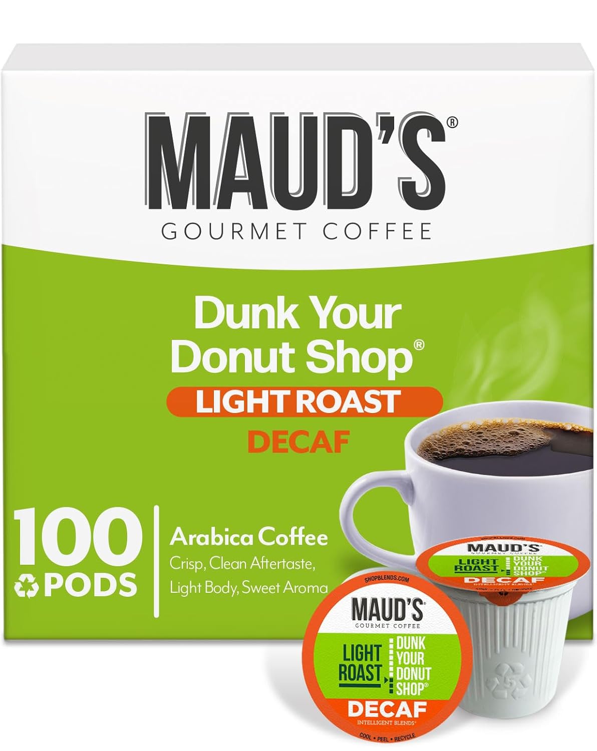 Maud's Decaf Donut Shop Coffee Pods for Perfect Morning Brew