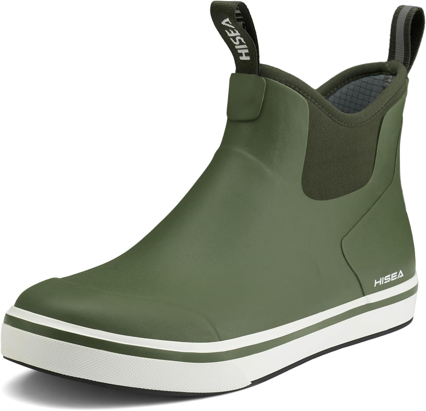 HISEA Men's Deck Rain Boots for Fishing and Outdoor Activities