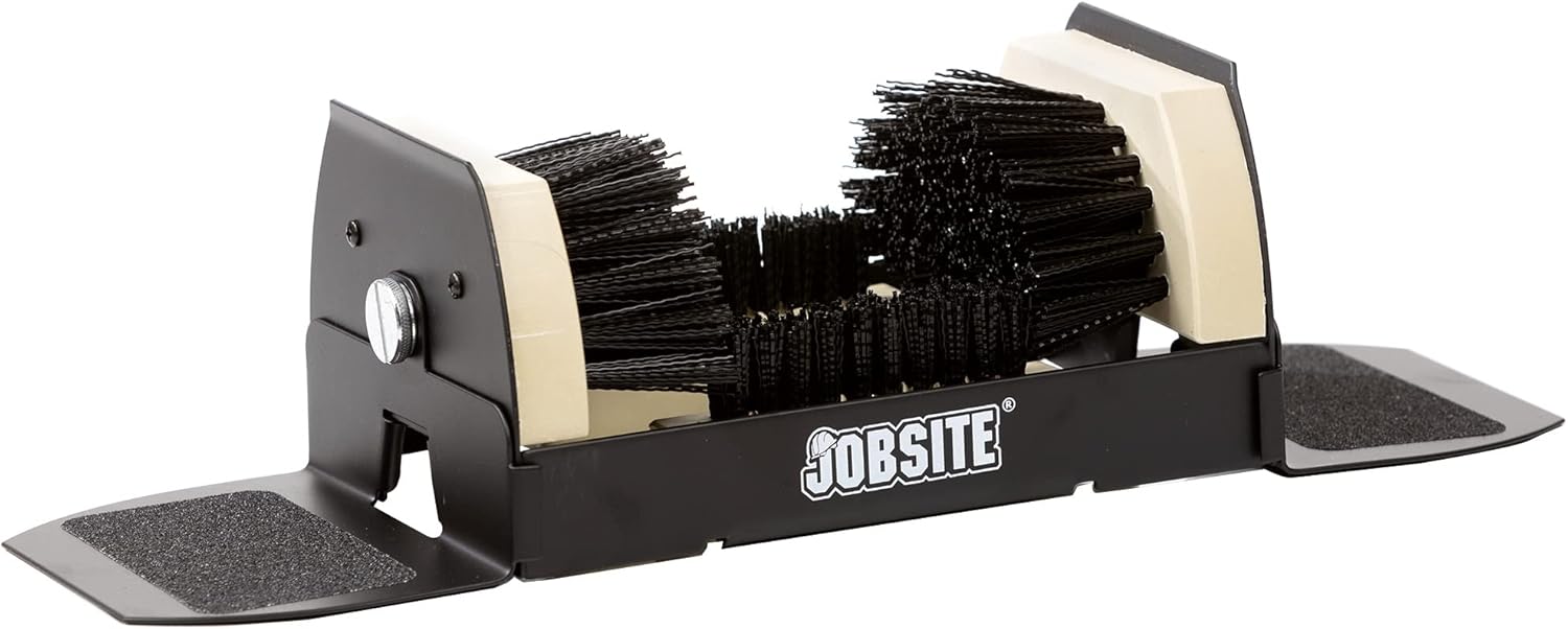 Jobsite Boot Scrubber - Outdoor Shoe Scraper Cleaner Brush 2 Pack