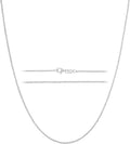 KISPER Solid 925 Sterling Silver Chain Necklace 1.6mm - Thin, Secure
