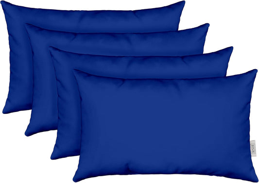 Sunbrella Lumbar Throw Pillows Set of 4 for Outdoor Comfort