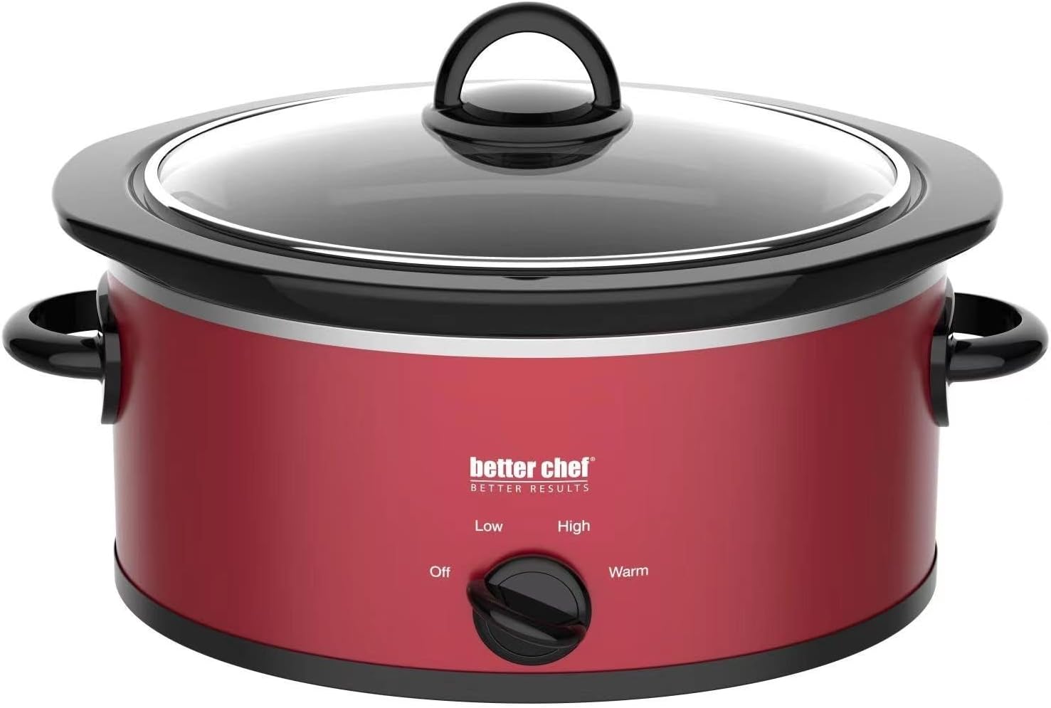 Better Chef Oval Slow Cooker with 3-Quart Capacity and Glass Lid