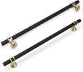 10 Pack 10 in Cabinet Pulls Matte Black and Brushed Gold - Knurled