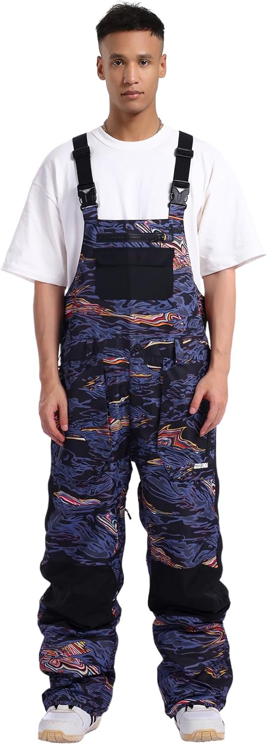 GSOU SNOW Ski Bibs for Men and Women - Waterproof Insulated Pants