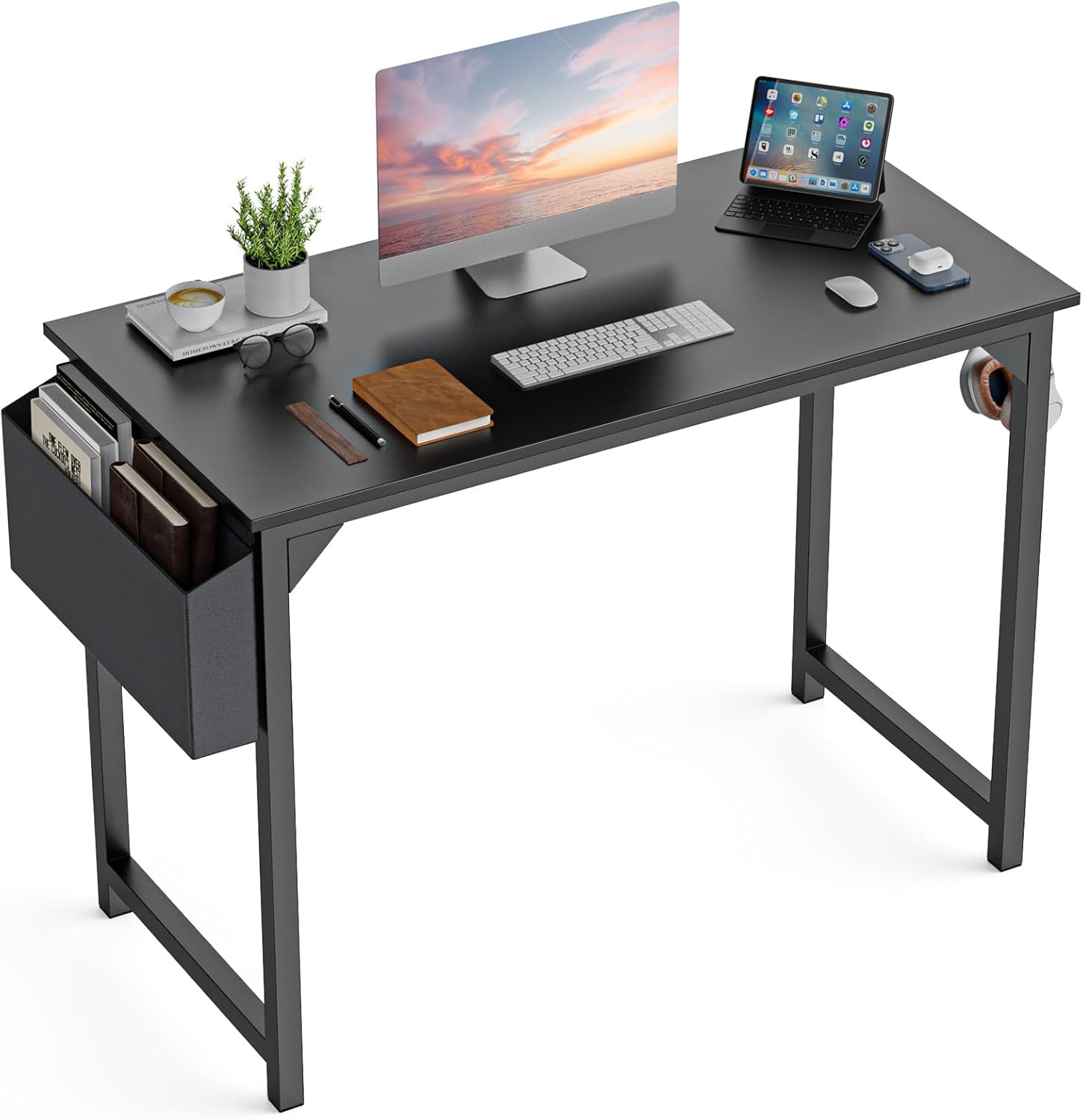 DUMOS 40 Inch Small Computer Office Desk for Home and Study
