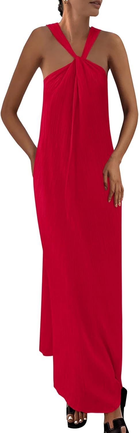 PRETTYGARDEN Womens Casual Long Summer Dresses with Pockets