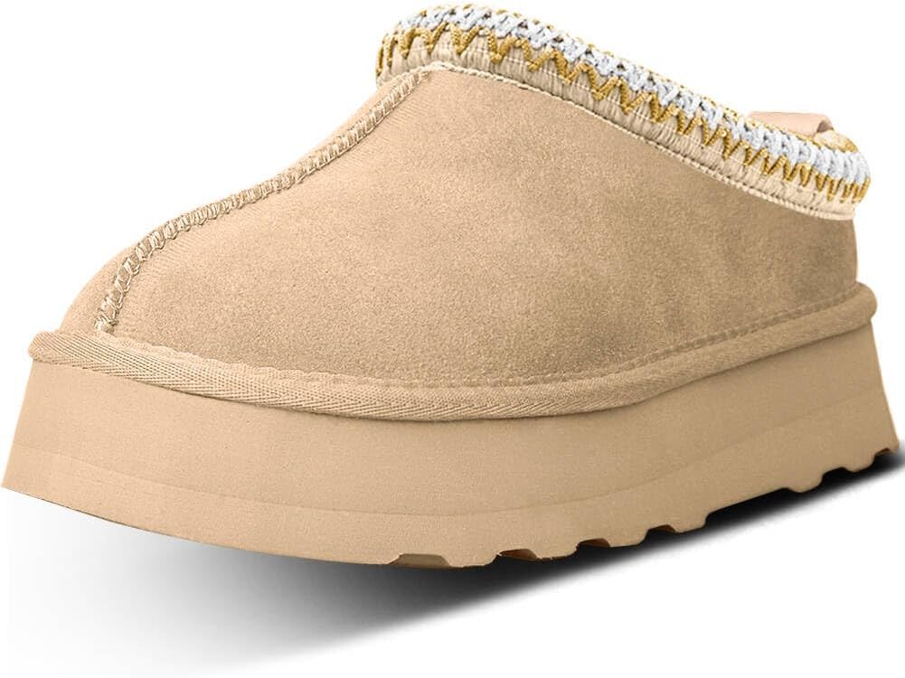 Platform Slippers for Women - Fleece Lined Anti-Slip Boots