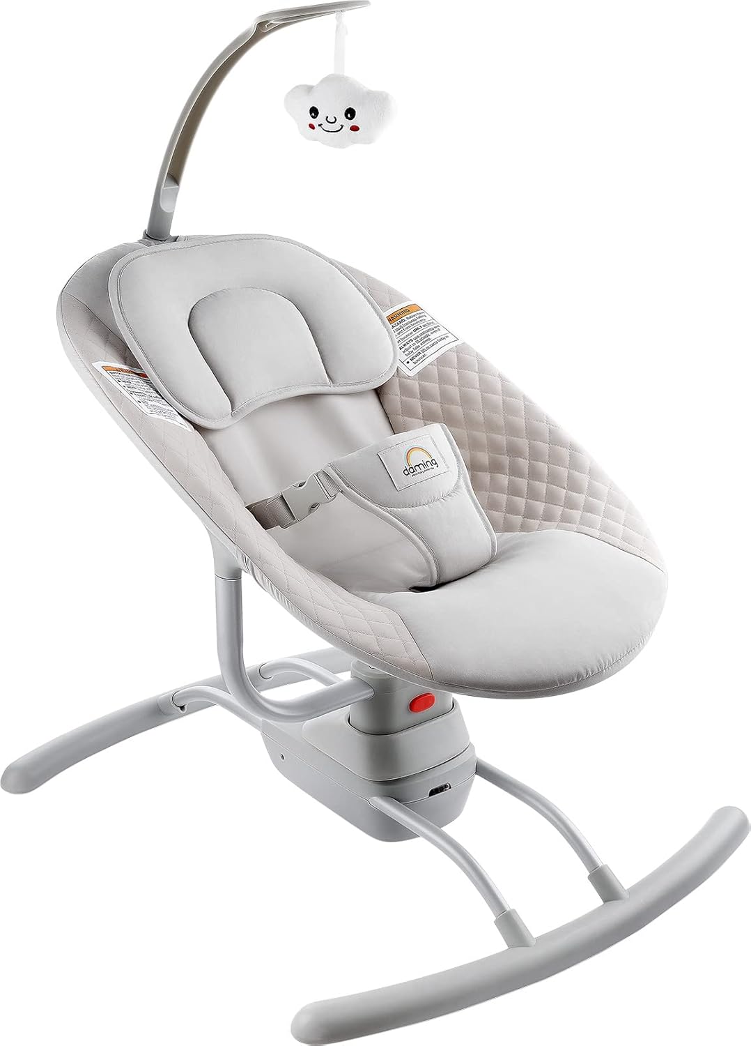 DAMING Electric Baby Swing: Gentle Gliding, 3-Speed, 8 Melodies