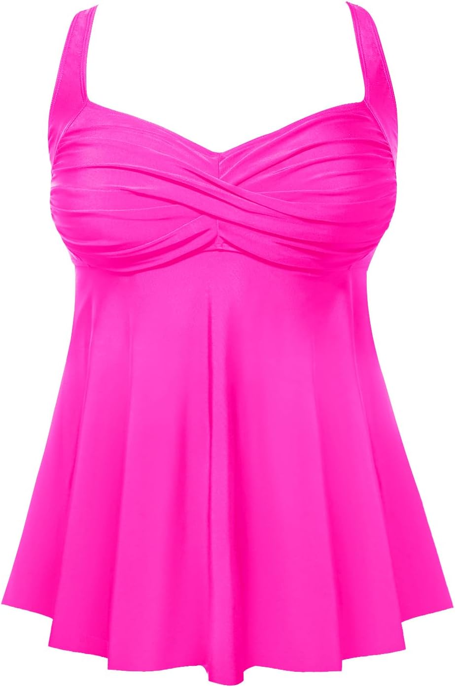 Aqua Eve Plus Size Tankini Tops for Women - Flowy Swimwear