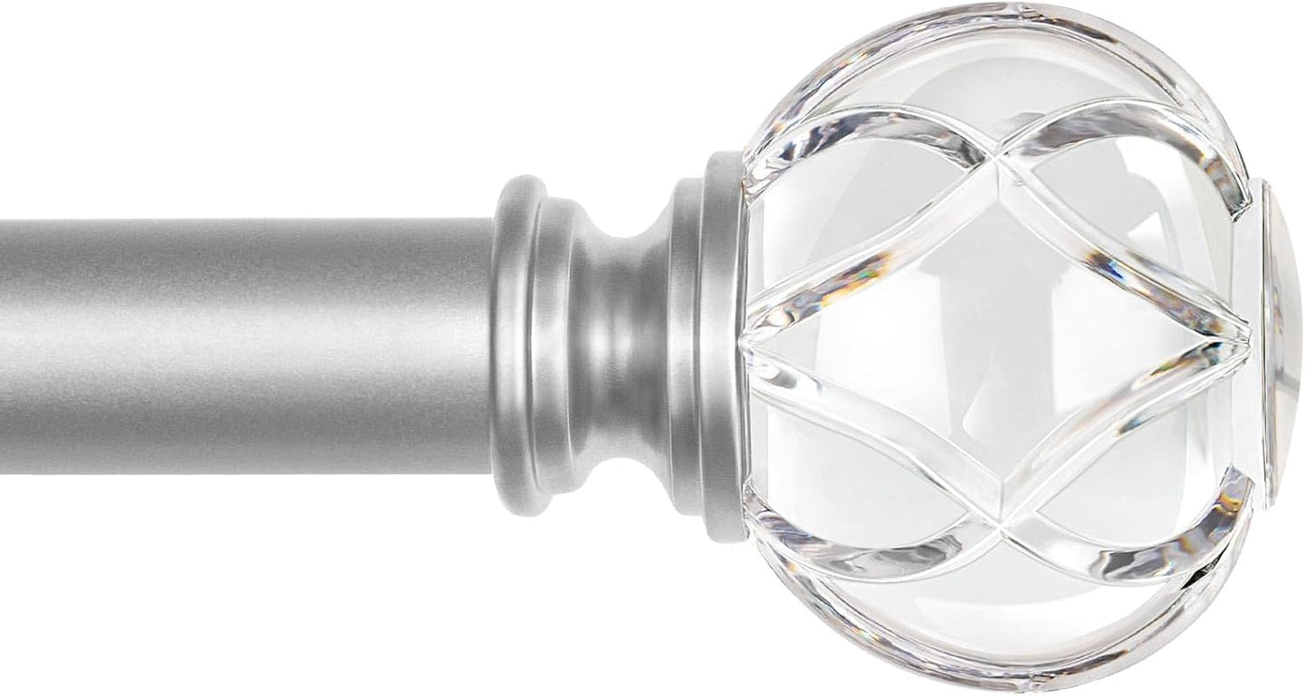 Sparkle & Style: KAMANINA 1 Inch Telescoping Silver Curtain Rod