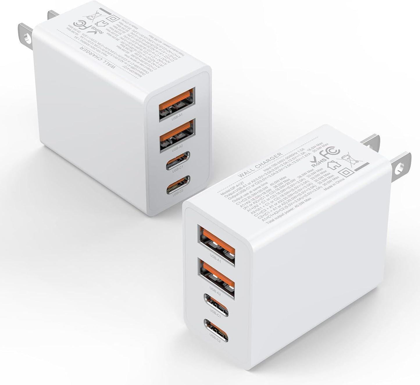 Fast 40W 4-Port USB C Charger Cube - Charge Multiple Devices Quickly!