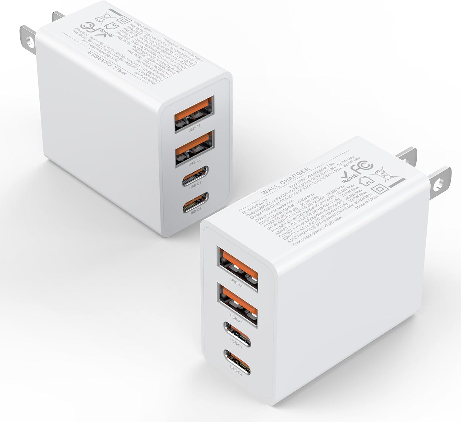 Fast 40W 4-Port USB C Charger Cube - Charge Multiple Devices Quickly!