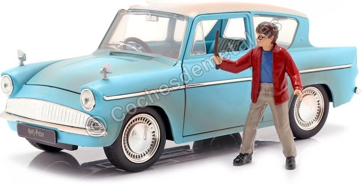 Harry Potter 1959 Ford Anglia Die-Cast: Magical Rusty Blue