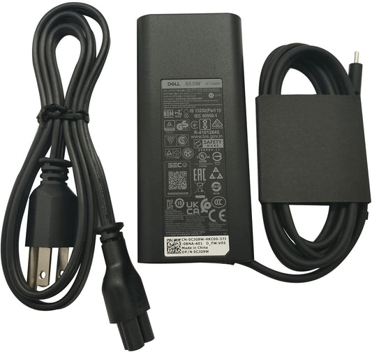 Dell Laptop Charger 65W USB-C AC Adapter for Various Models
