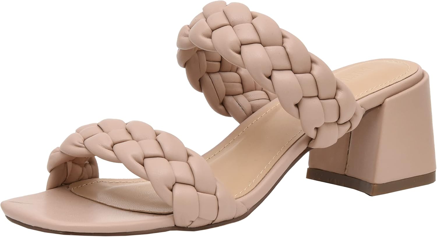 CUSHIONAIRE Women's Onyx Braided Heel Sandal with Memory Foam