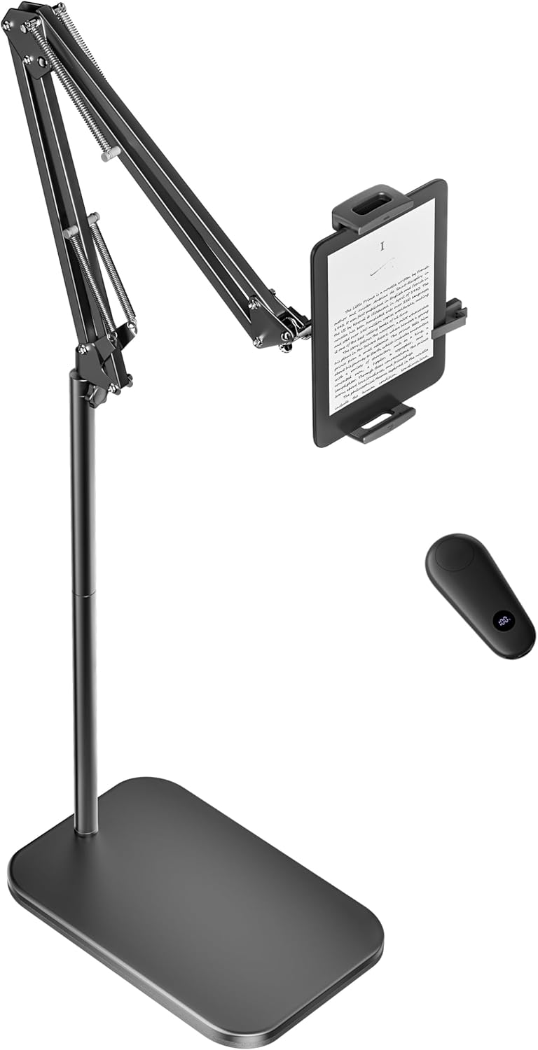 Floor Stand Kindle Holder with Remote Page Turner for Reading