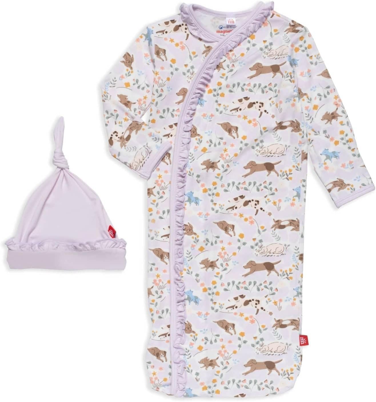 Magnetic Me Modal Newborn Sleeper Gown & Hat Set for Comfort