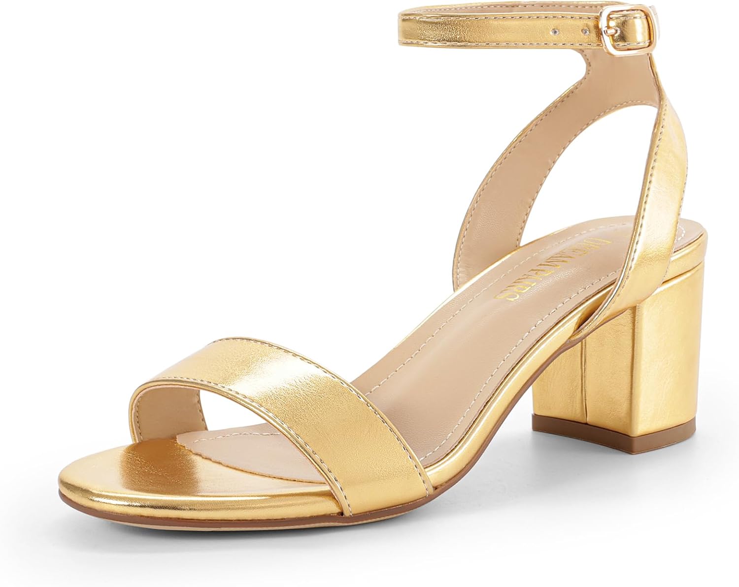 DREAM PAIRS Women's Open Toe Ankle Strap Chunky Heels Sandals