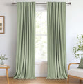 100% Blackout Shield Linen Blackout Curtains 108 in - Total Room