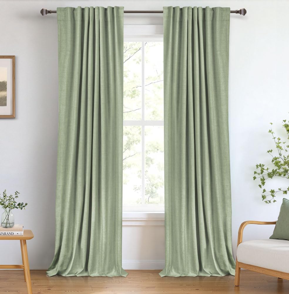 100% Blackout Curtains for Bedroom and Living Room 108 in Long