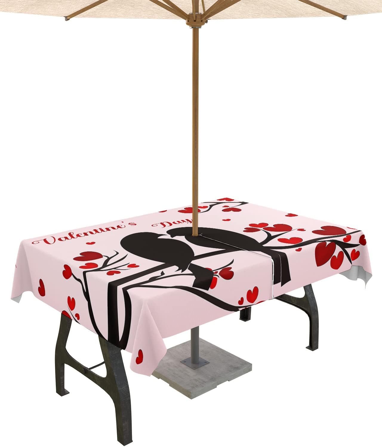 Waterproof Valentine's Day Tablecloth - 60x84 Rectangle