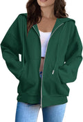 Womens Zip Up Hoodies Sweatshirt Oversized Fleece Y2K Jacket - Cozy