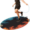 Jump Rope Mat Large Oval 48in x 36in - Shock Absorbing Exercise Mat