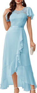 Cocktail Lace Long Prom Dress for Women with Slit - Elegant 2025