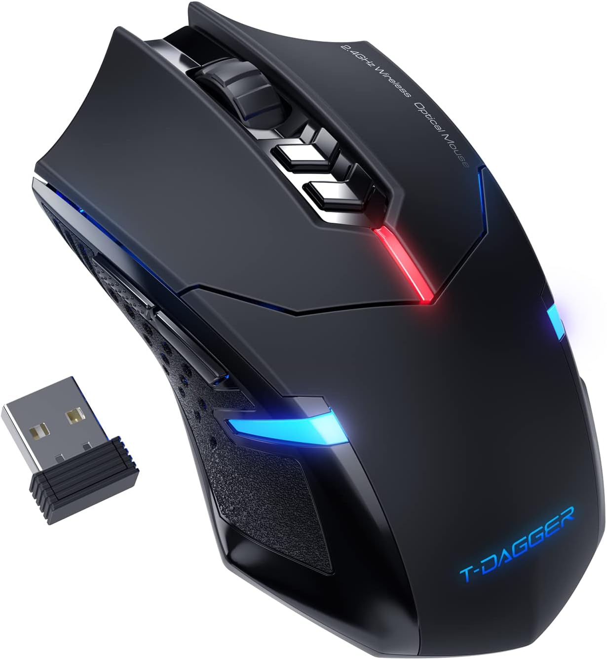 Wireless Gaming Mouse with LED Backlit - Silent Buttons & 5 DPI Settings