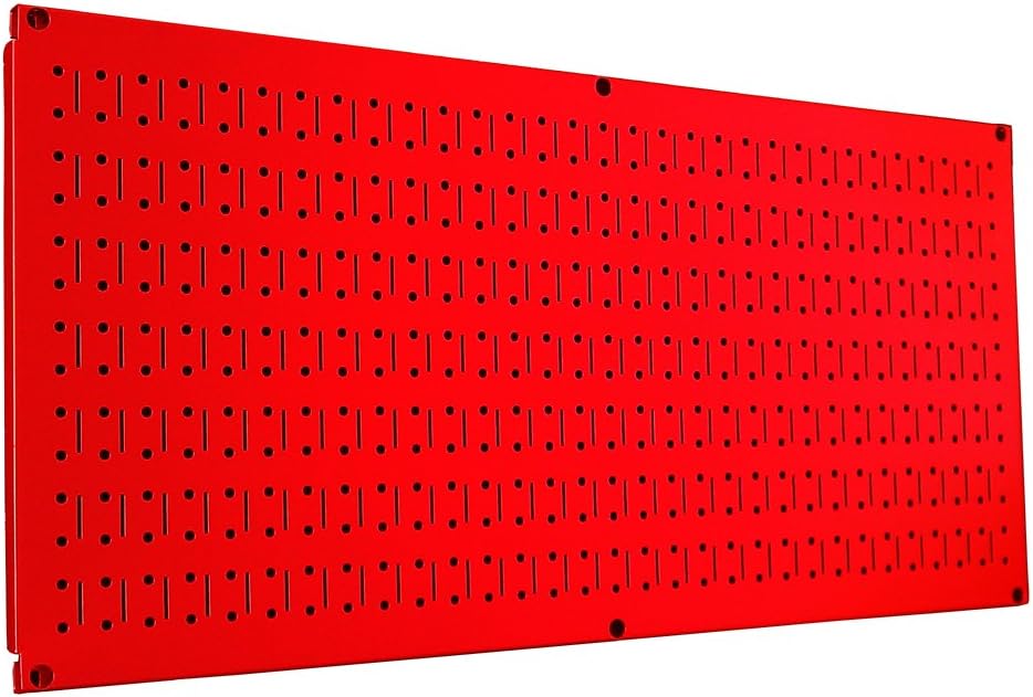 Wall Control Pegboard 16in x 32in Horizontal Red Tool Board