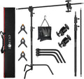 LOMTAP C Stand Light Stand for Photography - Heavy Duty Kit