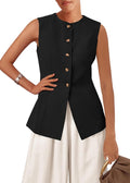 KIRUNDO Blazer Vest for Women Sleeveless Business Casual 2025