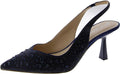 Betsey Johnson Rhinestone Pointed Toe Pumps - Sparkle Low Kitten Heel