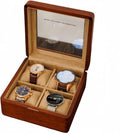 Wooden Watch Box - Elegant 4 Slot Organizer