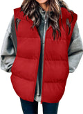 Puffer Vest Women Quilted Stand Collar Sleeveless Jacket - Lightweight
